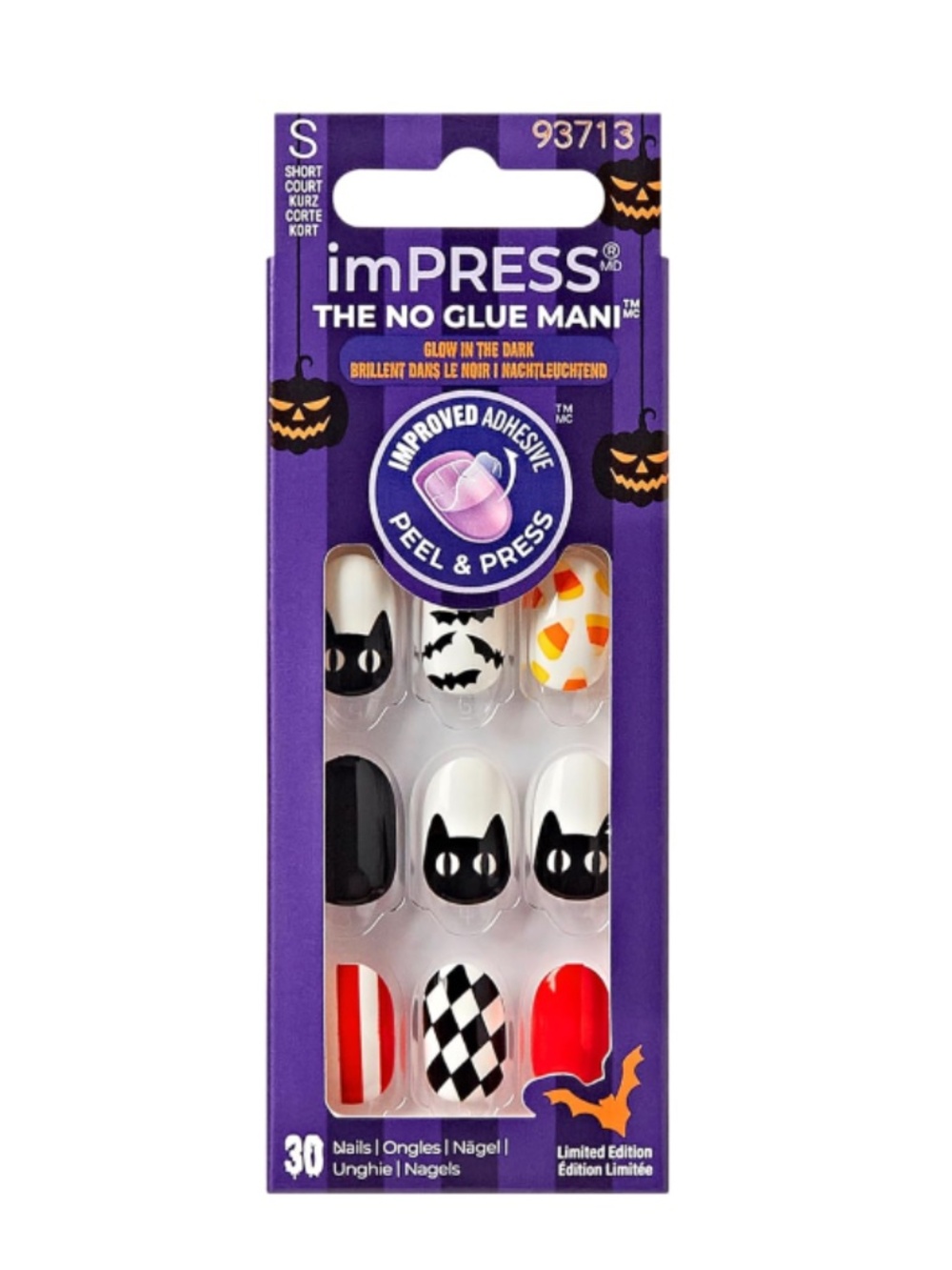 KISS Impress Press-On Manicure False Nails Spooky Fairy
